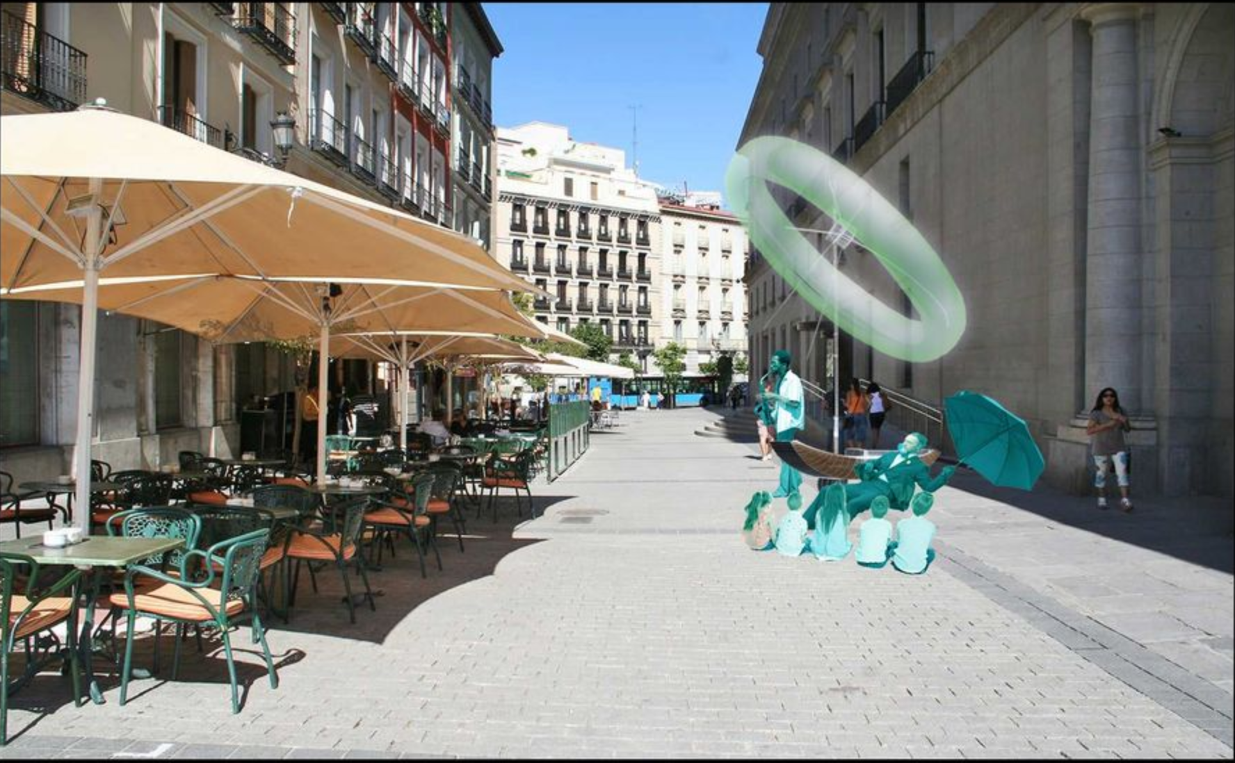 The Ringsail offering a unique backdrop for performers and audiences alike in various urban settings.