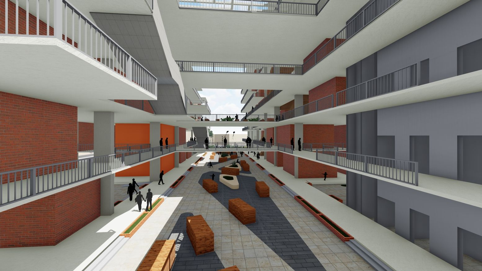 Linear circulation pathways ensuring accessibility and efficient flow.