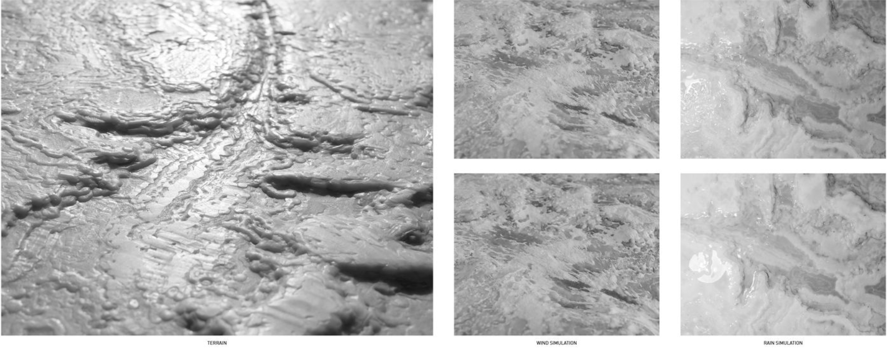Terrain, wind simulation, and rain pattern analysis of the Daya Iriji site