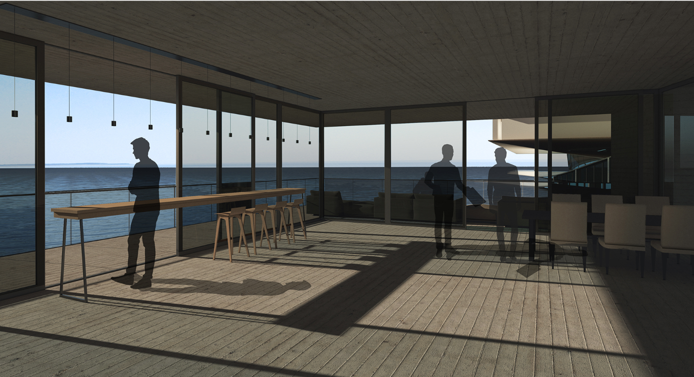 A rooftop perspective showcasing the museum’s innovative use of space and harmonious integration with Rio’s coastline.