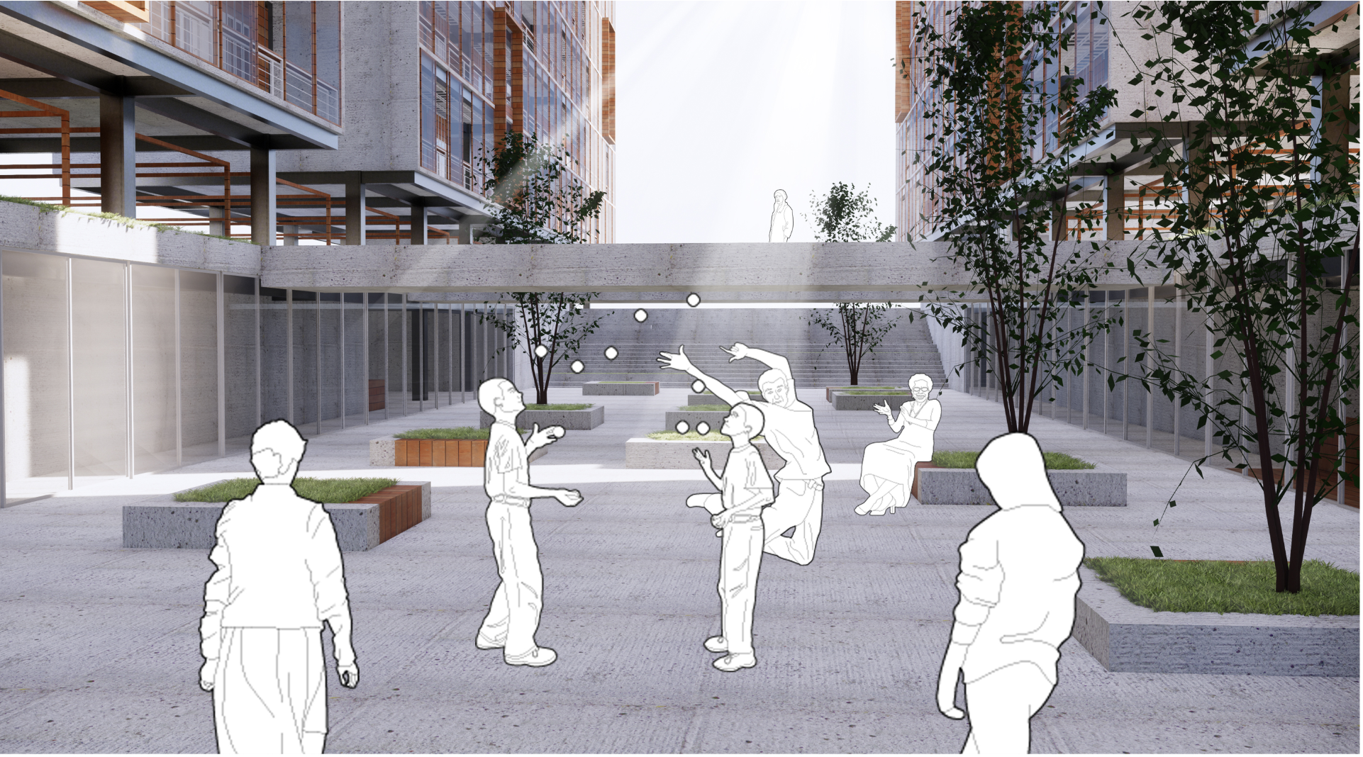 A communal area designed for relaxation and interaction, encouraging a strong sense of community among tenants.