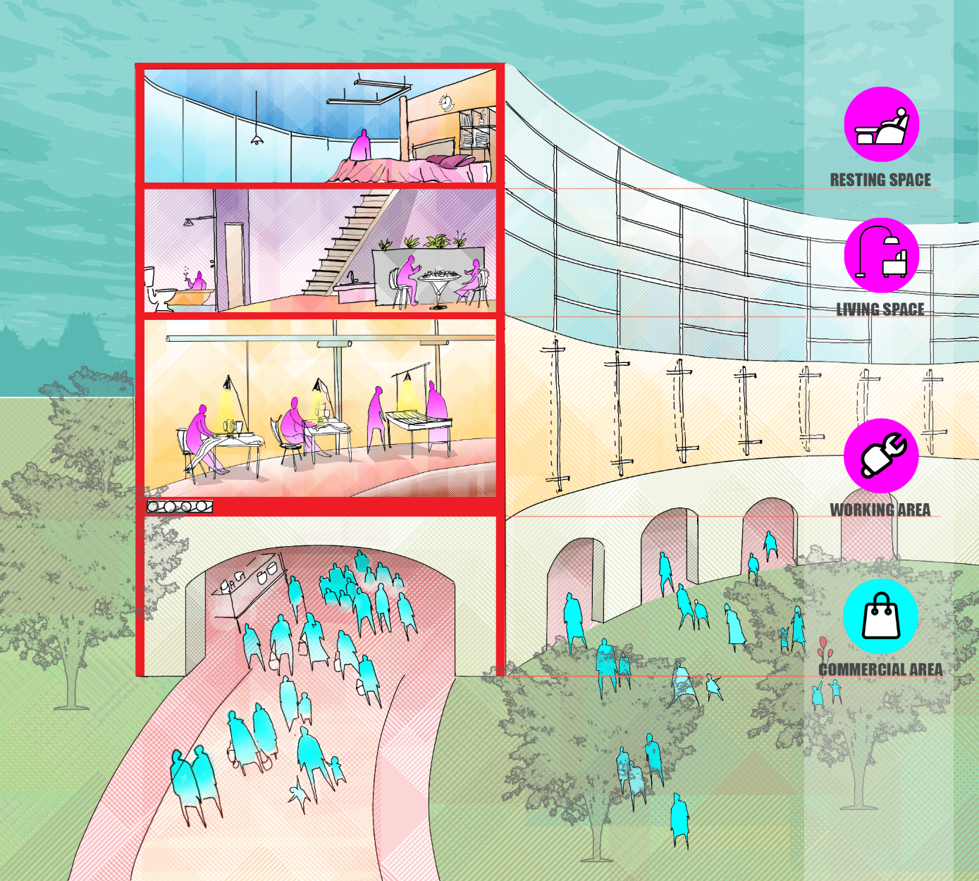 A vibrant community where living, working, and leisure thrive together.