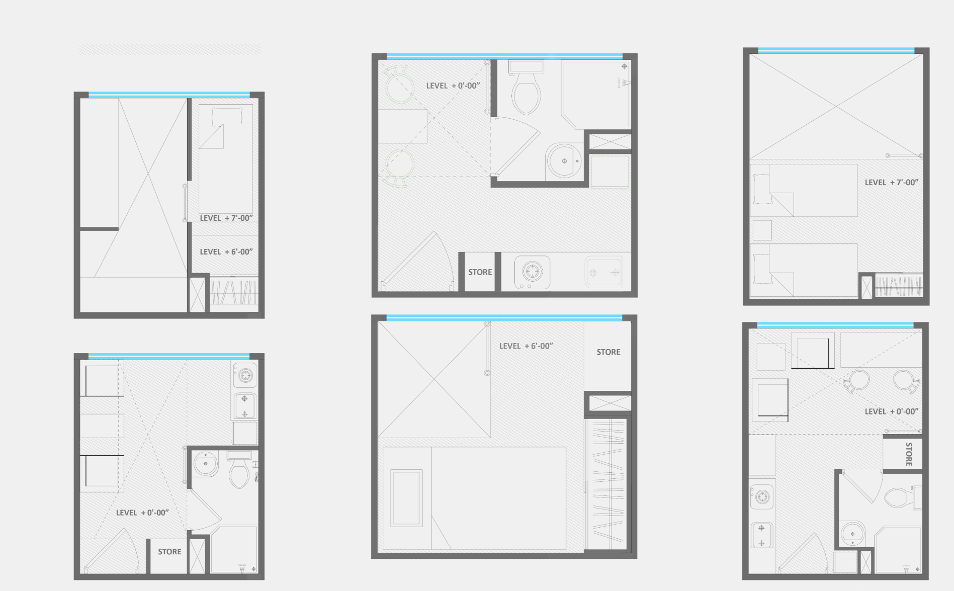 Modular living units designed for flexibility, affordability, and efficient use of space in a sustainable urban community.