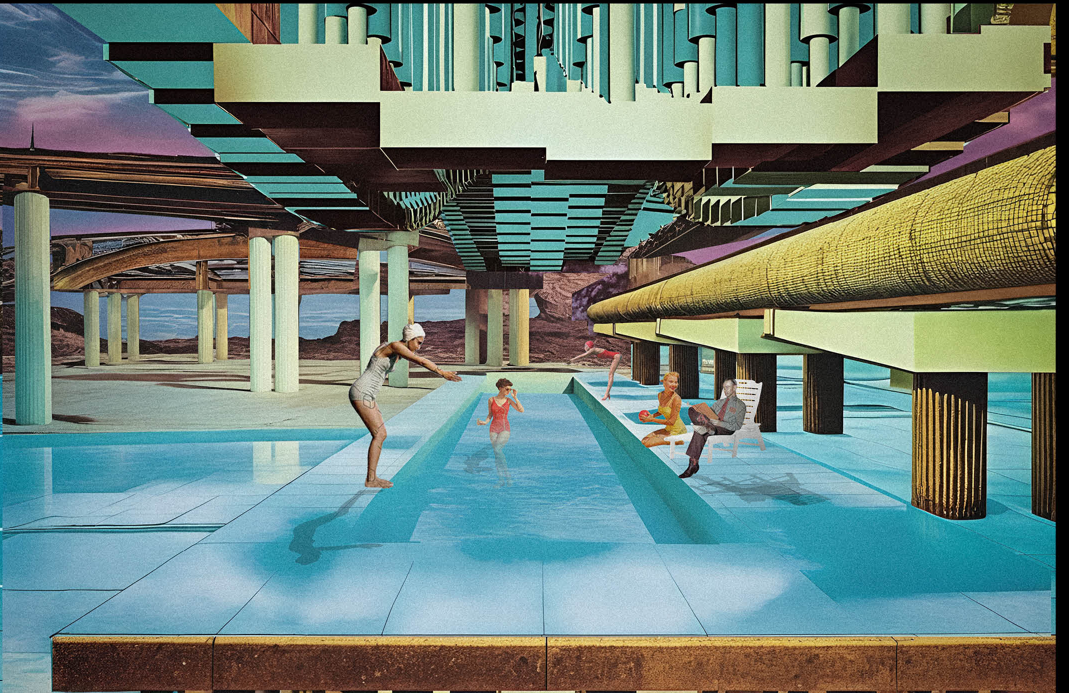 A dynamic, modular space featuring a stunning lap pool that encourages social interaction and relaxation.