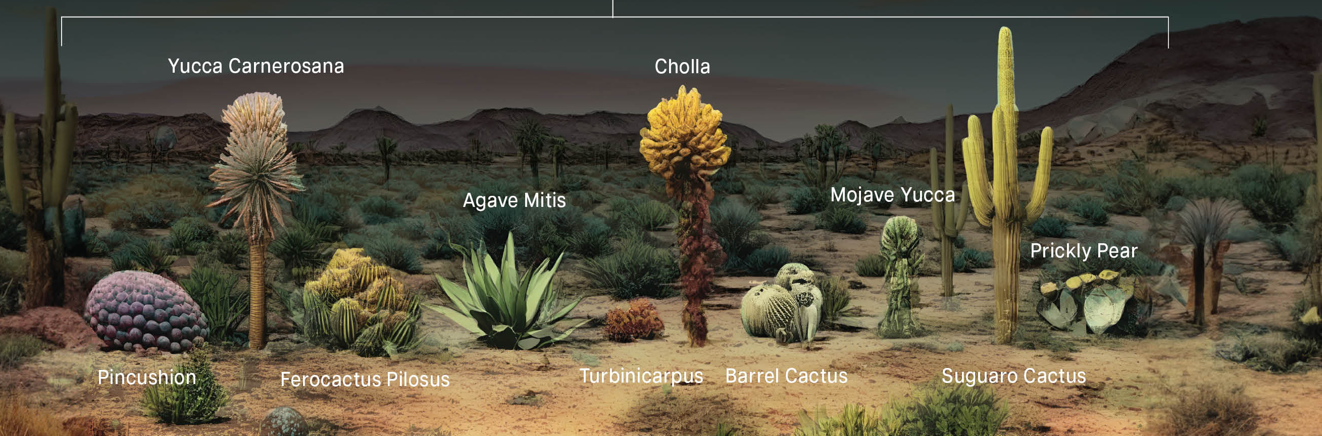 Native plants such as Yucca Carnerosana and Barrel Cactus beautifully merge the built environment with nature.