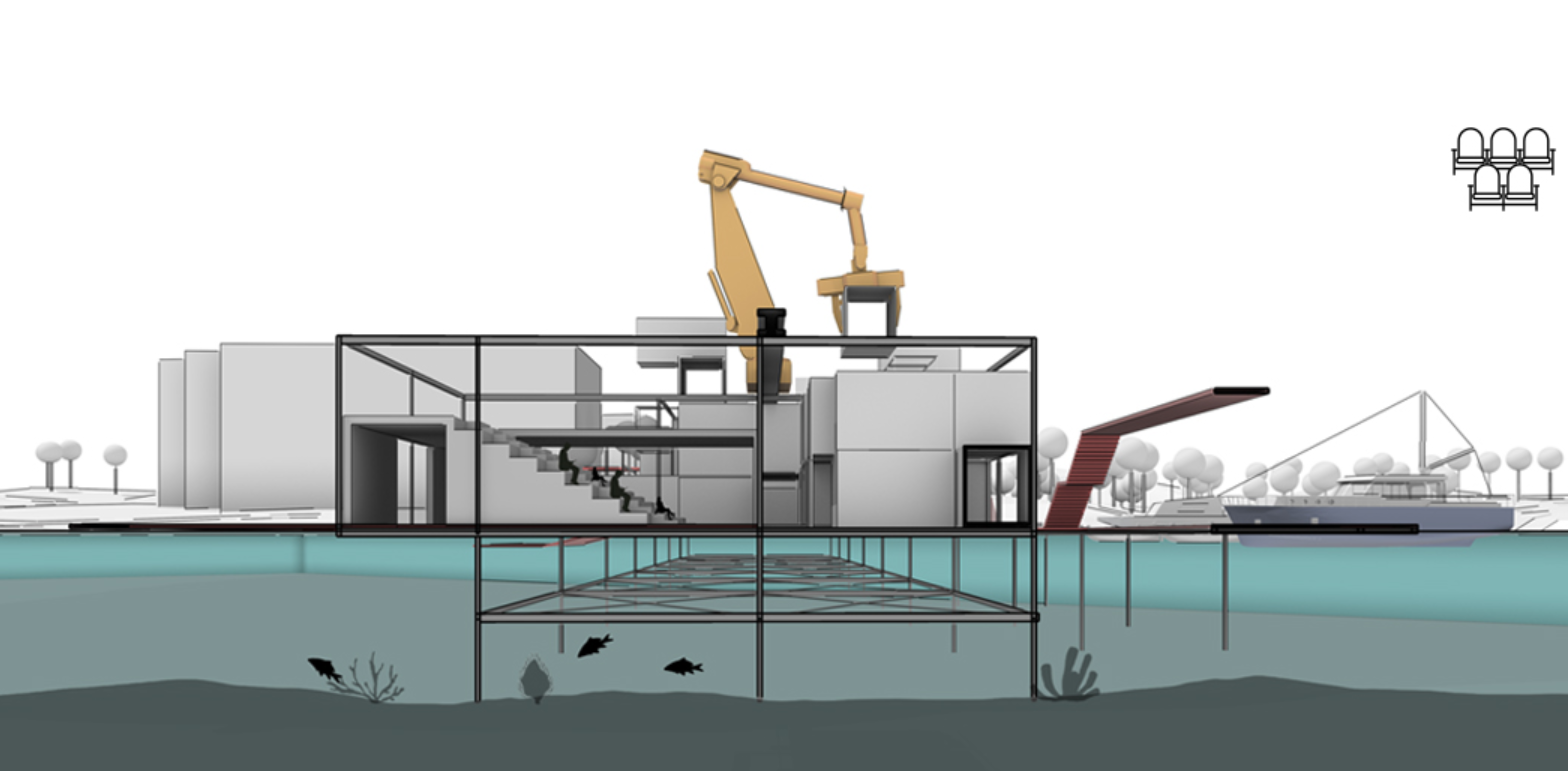 Innovative Spaces: Visitors experiencing futuristic architectural environments.