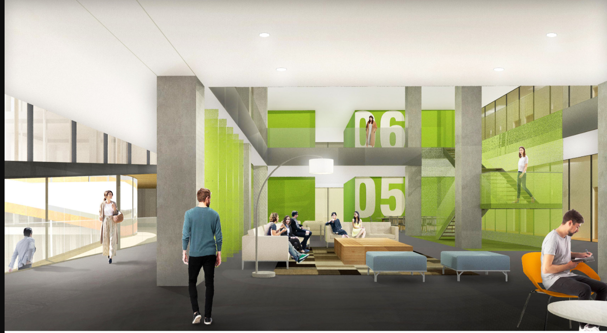 Vibrant semi-public zones designed for relaxation, collaboration, and community engagement.