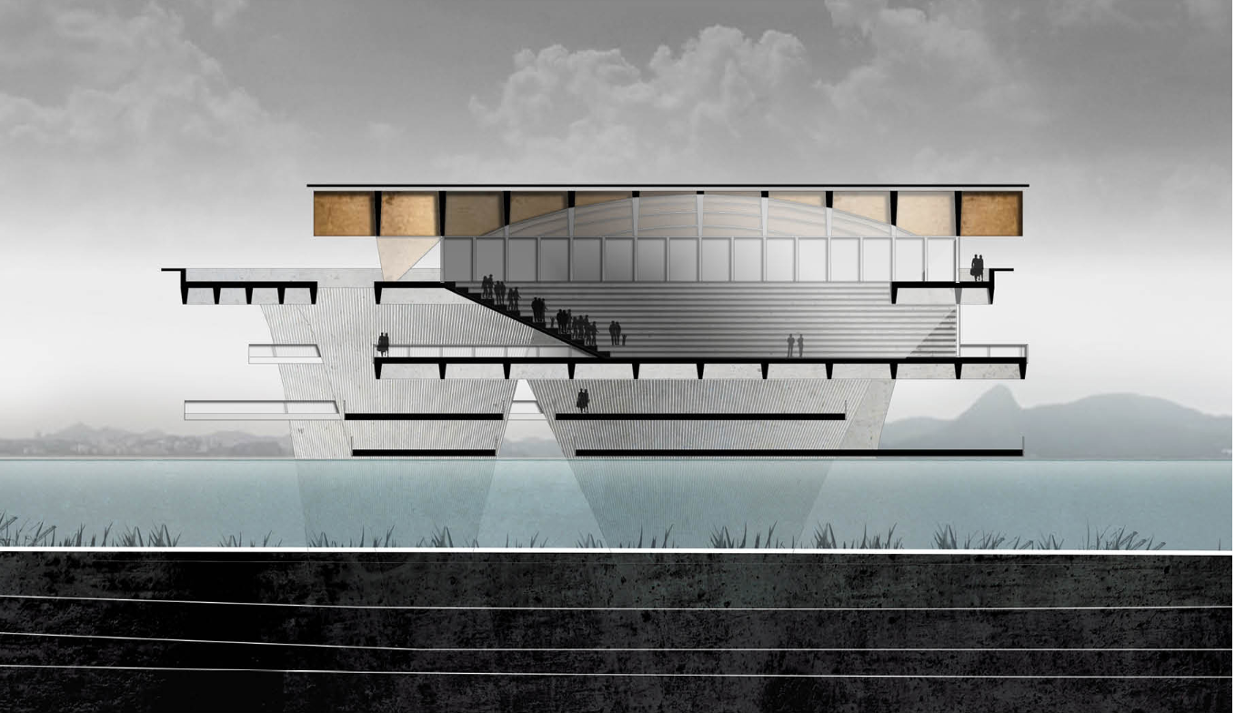 Cross-Section View: An intricate cross-section of The Mesh, showcasing its layered design and sustainable features.