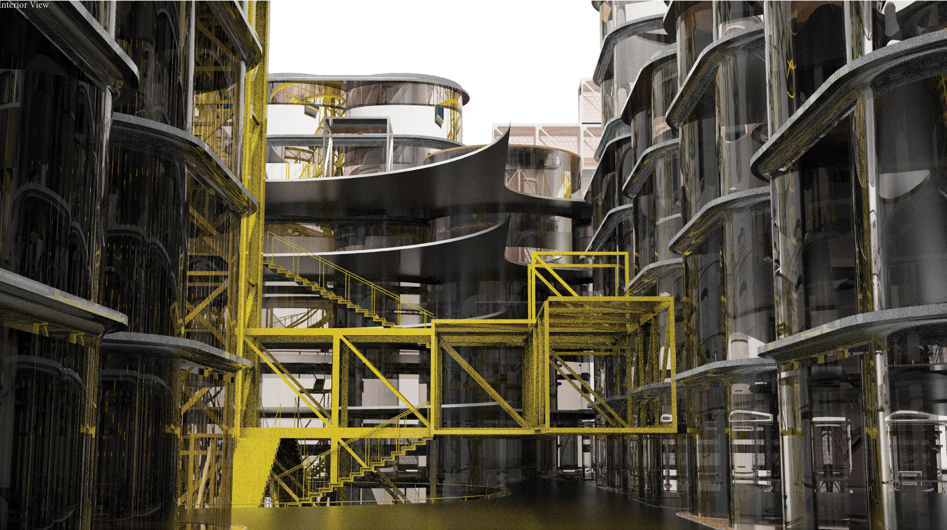 Bridging living units with vibrant shared spaces for community building.