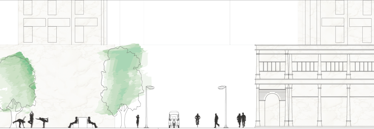 Sustainable urban spaces with underground transit solutions.