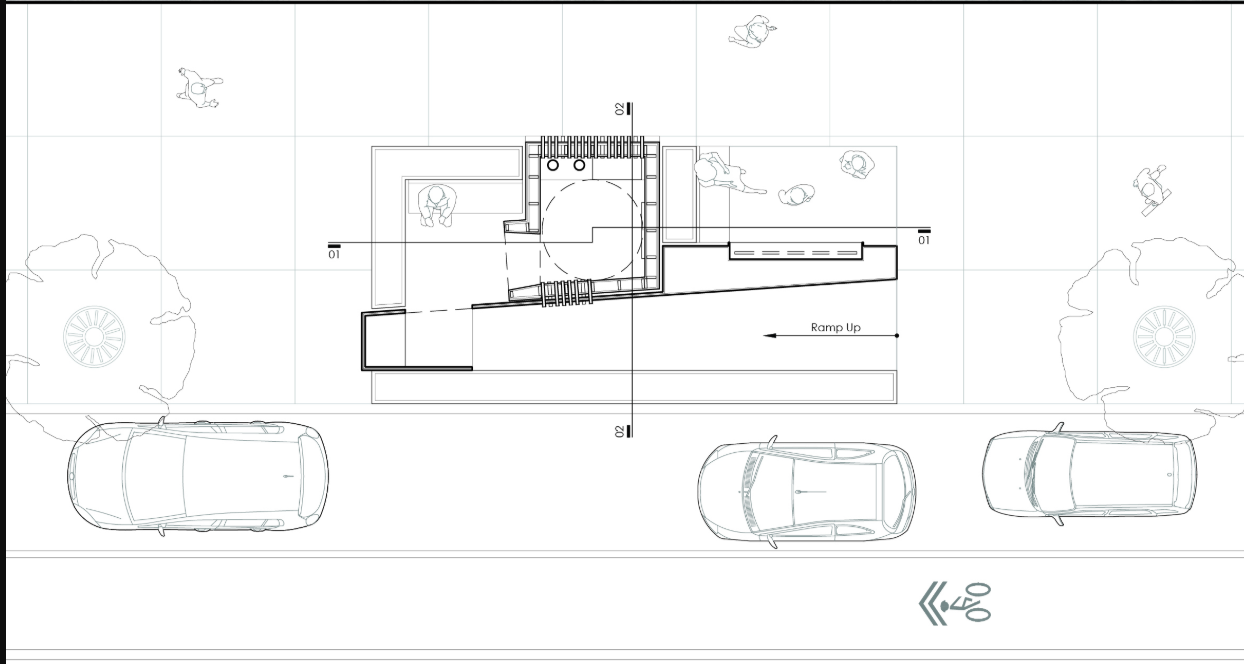 Aerial Perspective – A top-down view highlighting accessibility and thoughtful urban integration.