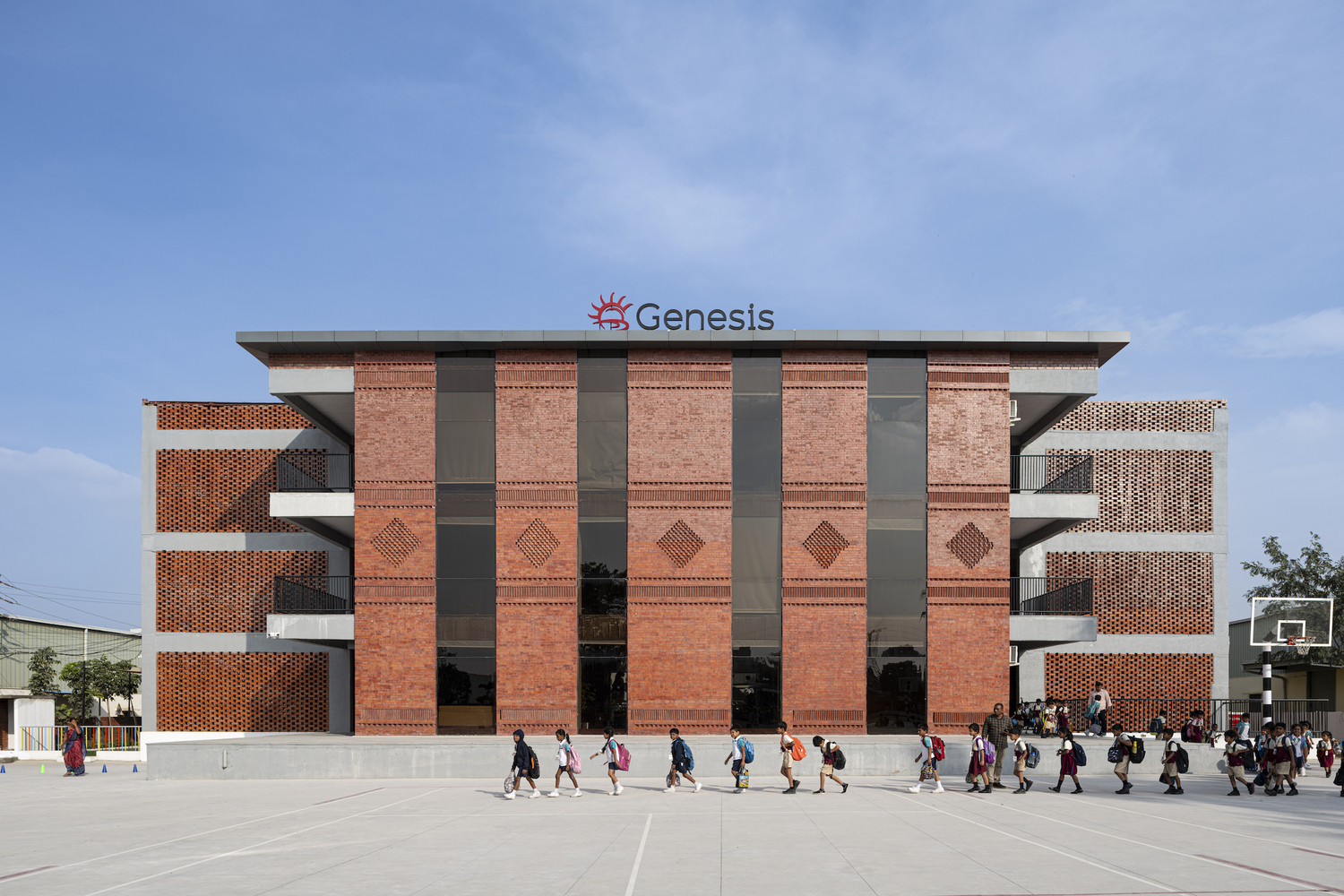 Genesis International School — a campus that uses landscape as its primary organisational strategy