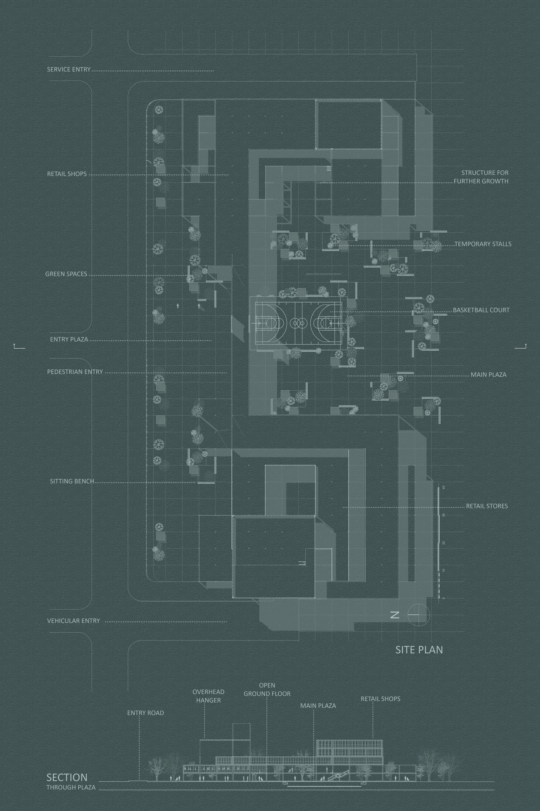 Detailed Site Plan – Architectural blueprint highlighting sustainability and urban adaptability.