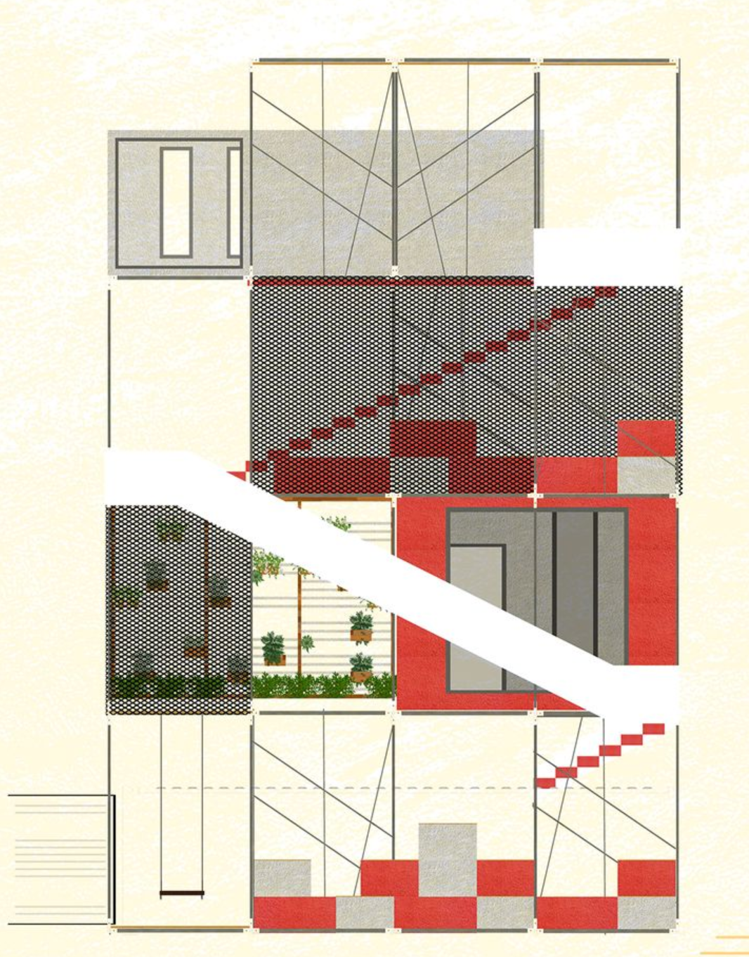 Elevation Design – A graphical representation of CUBE(ish)'s architectural framework.