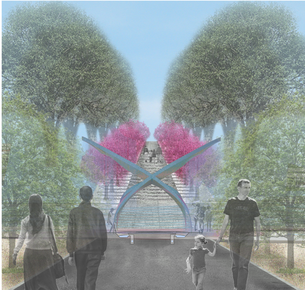 Sculptural Water Feature – A striking architectural element blending nature and innovation.