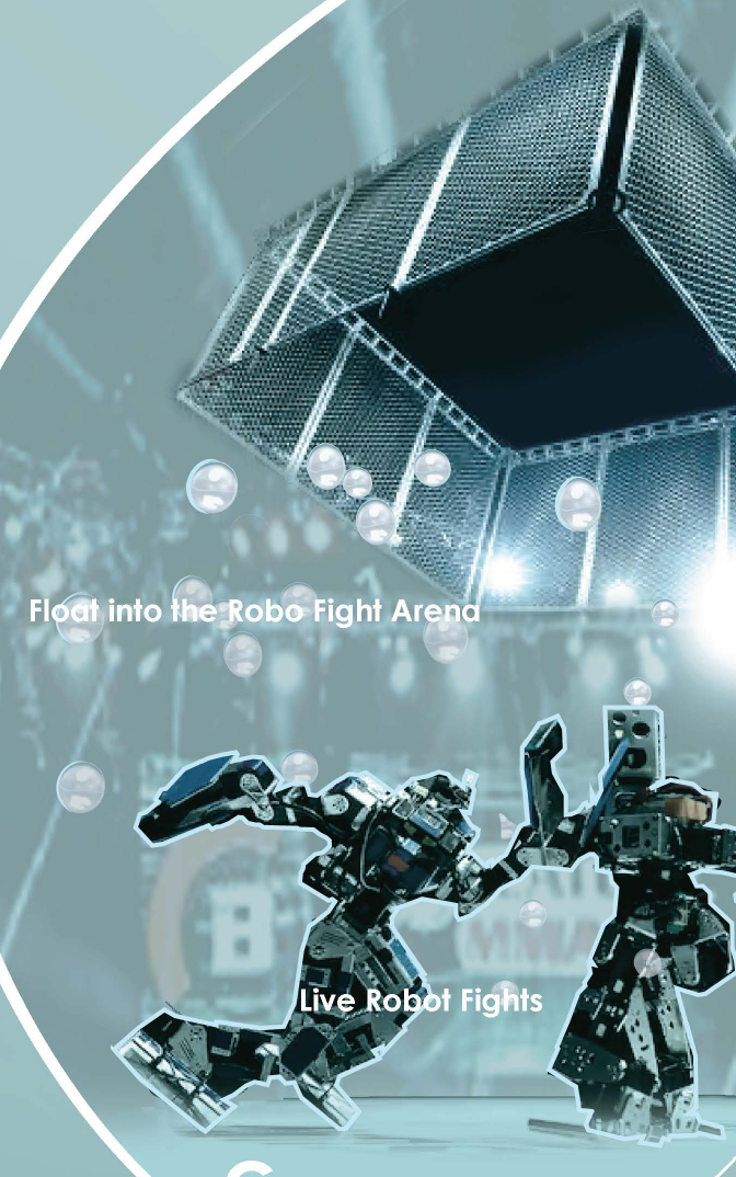 Robo Fight Arena – Witness live robotic combat in a futuristic battle zone.