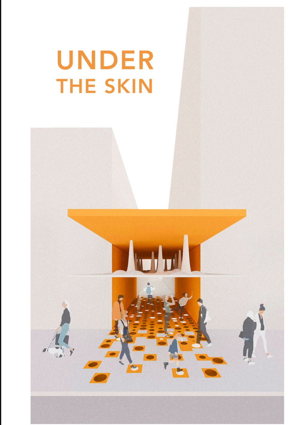 Entrance View – A dynamic, interactive space where pedestrians engage with sound and movement.