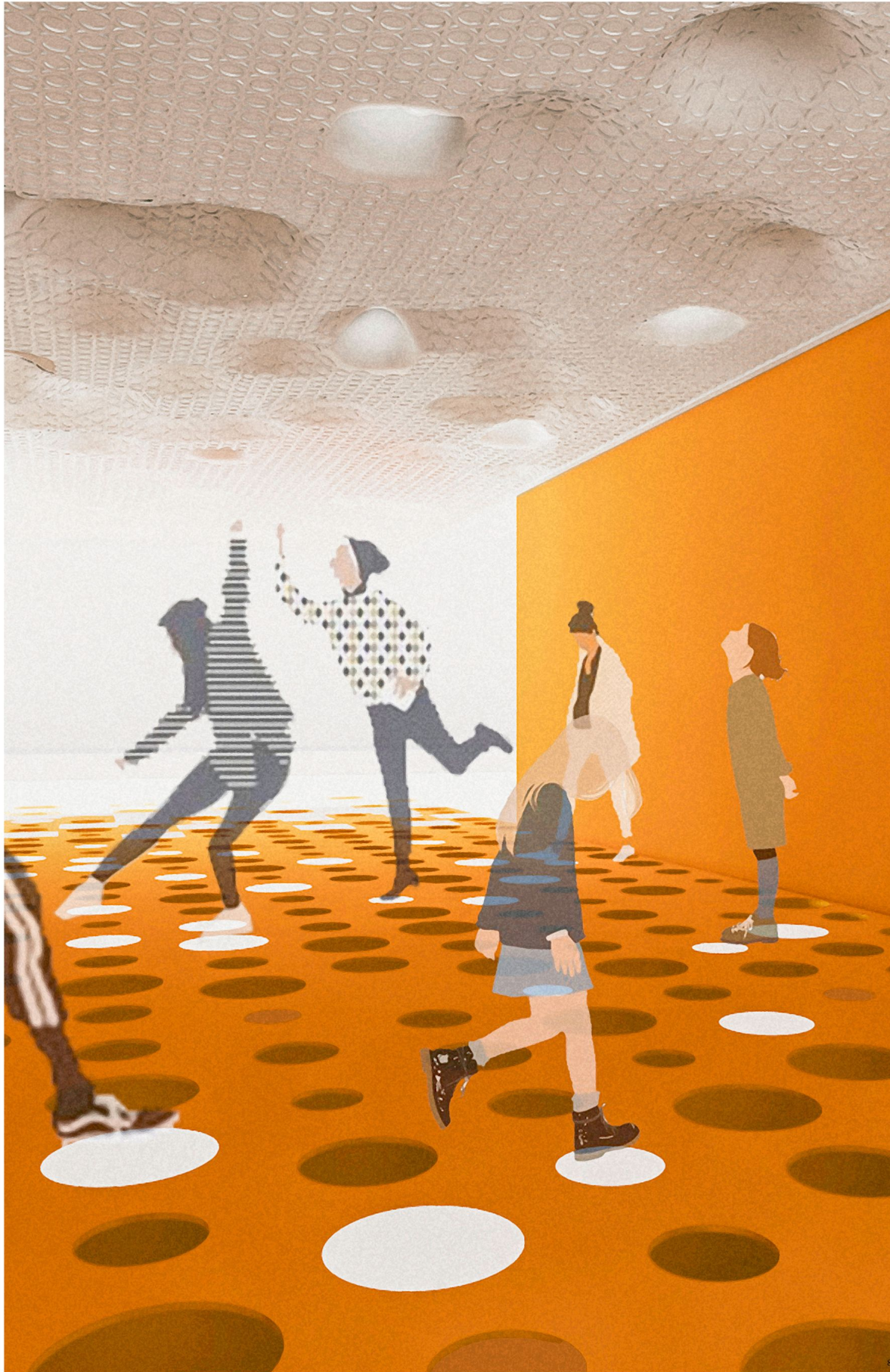 User Interaction – Participants play with the musical floor, activating sounds and structural changes.