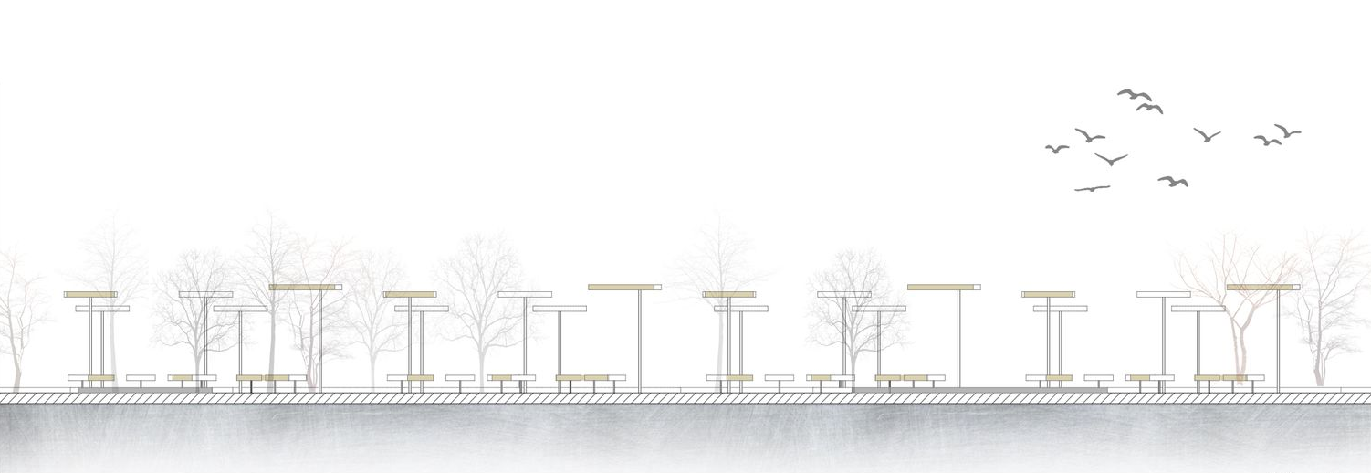 Elevated Public Experience – A modern pavilion enhancing urban aesthetics.