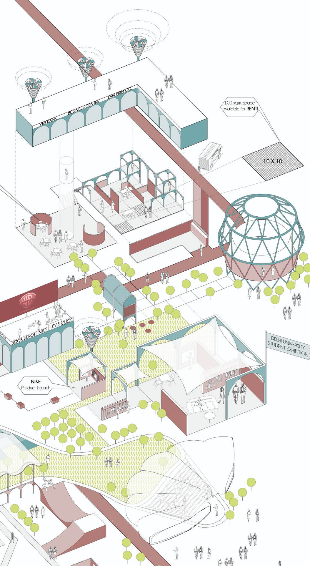 Innovative Digital Hub – A future-forward ecosystem combining co-working, retail, and cultural spaces.
