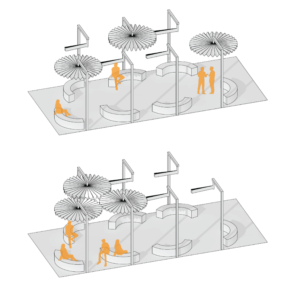 Evolving Social Spaces – Transformable structures adapting to user interaction, fostering connectivity in public areas.