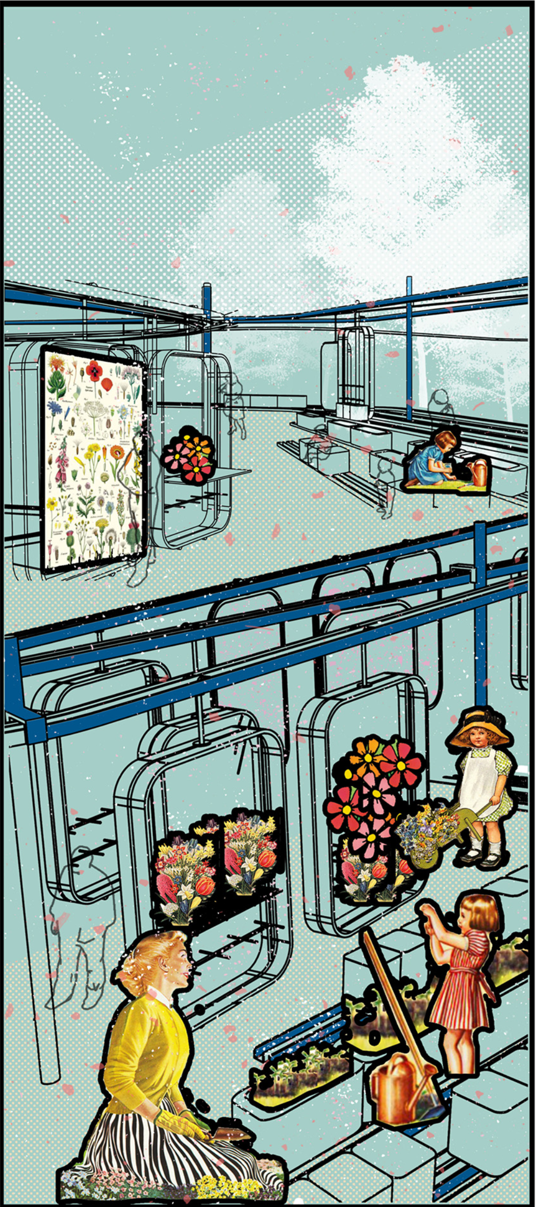 "A Seasonally Evolving Marketplace" – Dynamic retail architecture adapting to changing seasons and consumer needs.