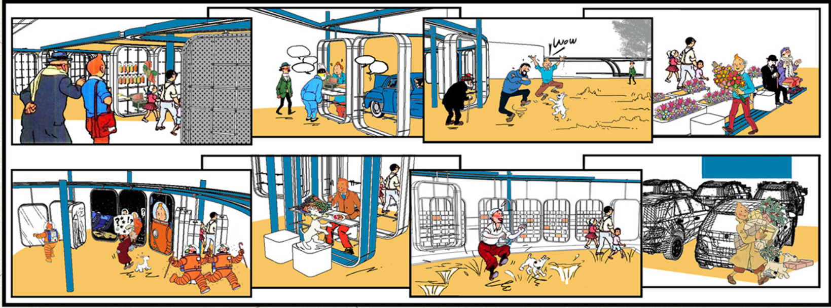 A Day in the Future of Retail" – A comic-inspired narrative showcasing a dynamic and interactive shopping journey.