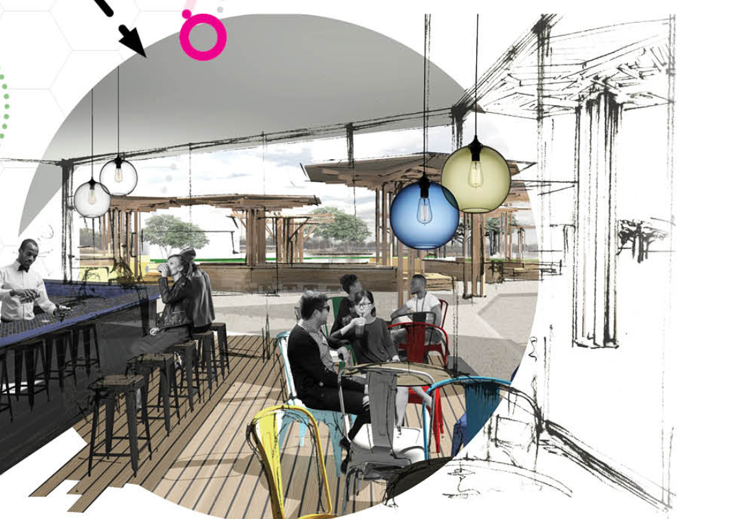Social Dining Experience – A lively restaurant-bar integrating community and design.
