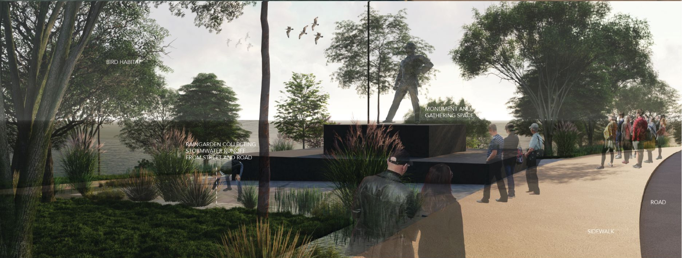 Raingarden & Bird Habitat – A green sanctuary promoting biodiversity and stormwater management.