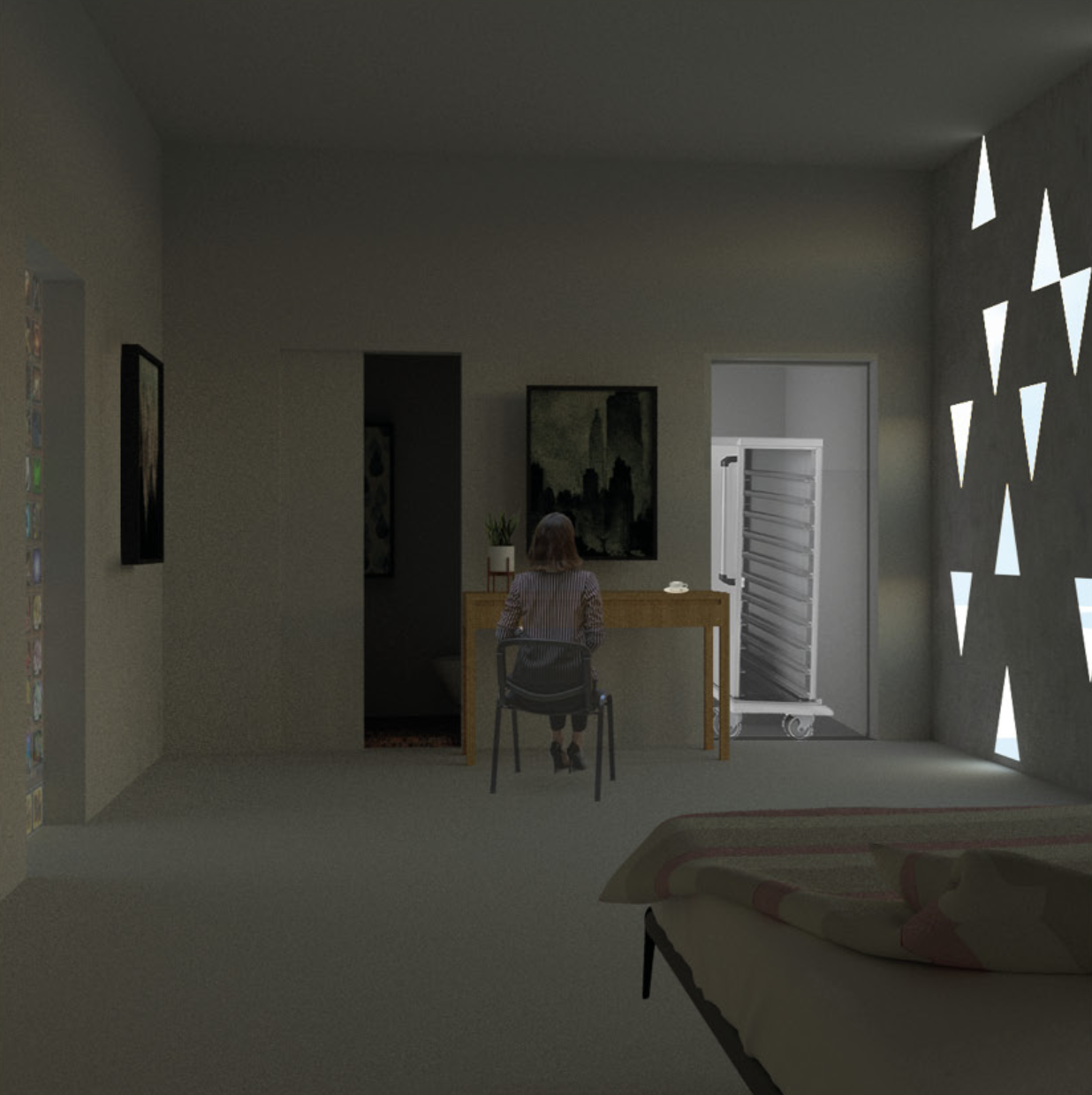 Private Player Space: A self-contained gaming and living unit ensuring maximum focus and comfort.