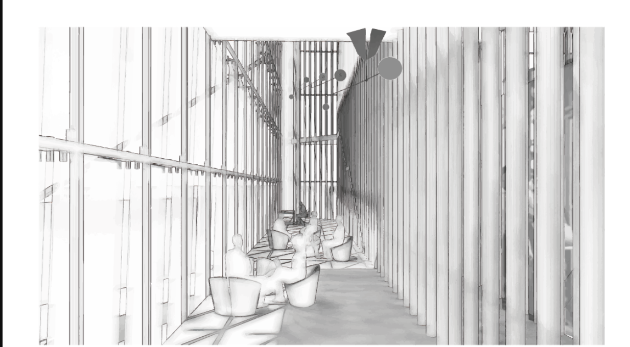 Dynamic Interior – A seamless blend of transparency, light, and social interaction inside the Hypercube.