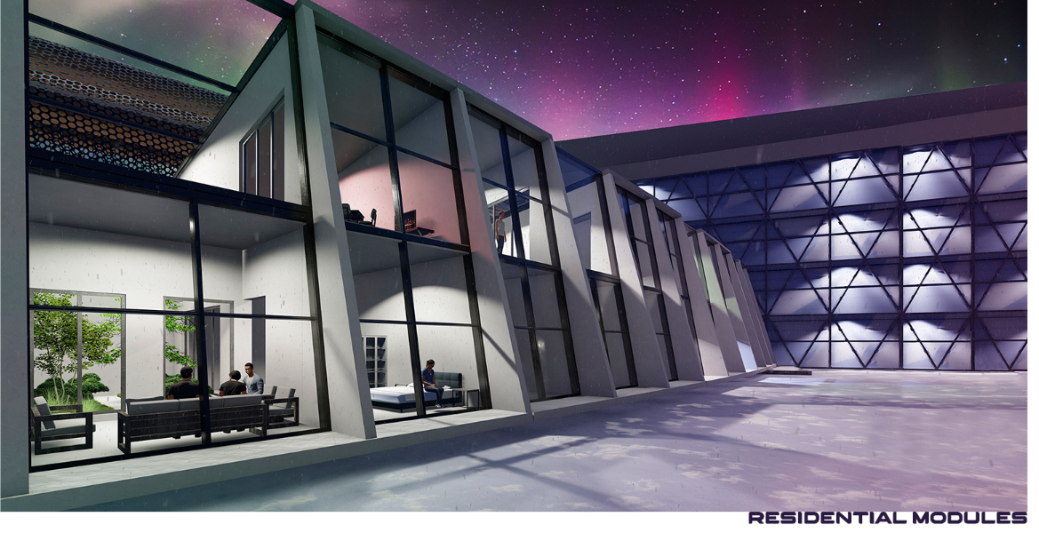 Residential Modules – Modern, energy-efficient homes designed for Arctic living.