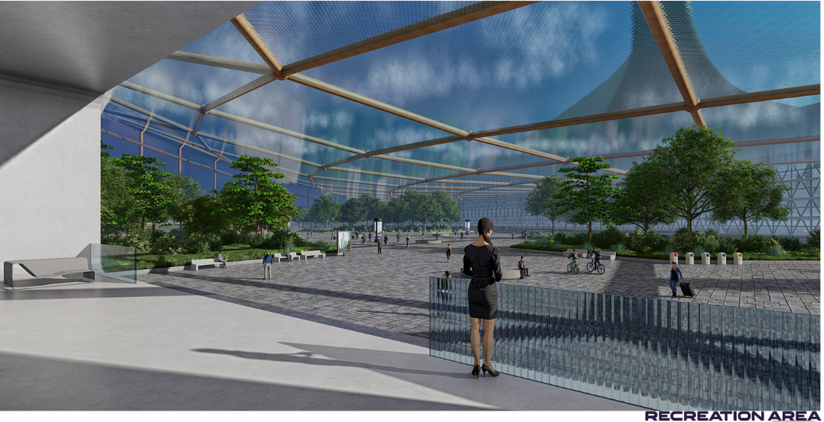Recreation Area – A green, sheltered space fostering relaxation and community.