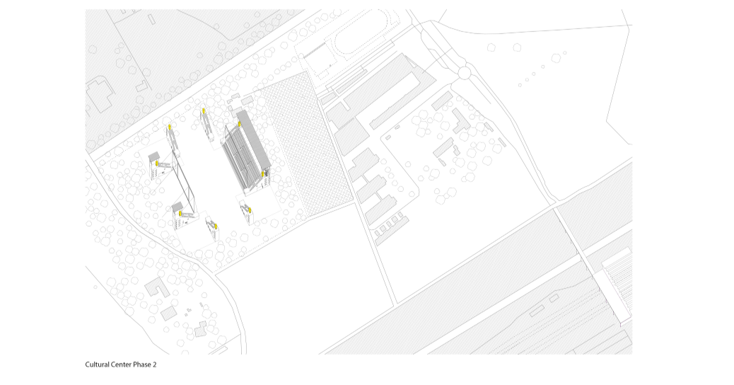 Cultural Center Evolution – A transition from a stadium to a cultural hub in the second phase of the project.