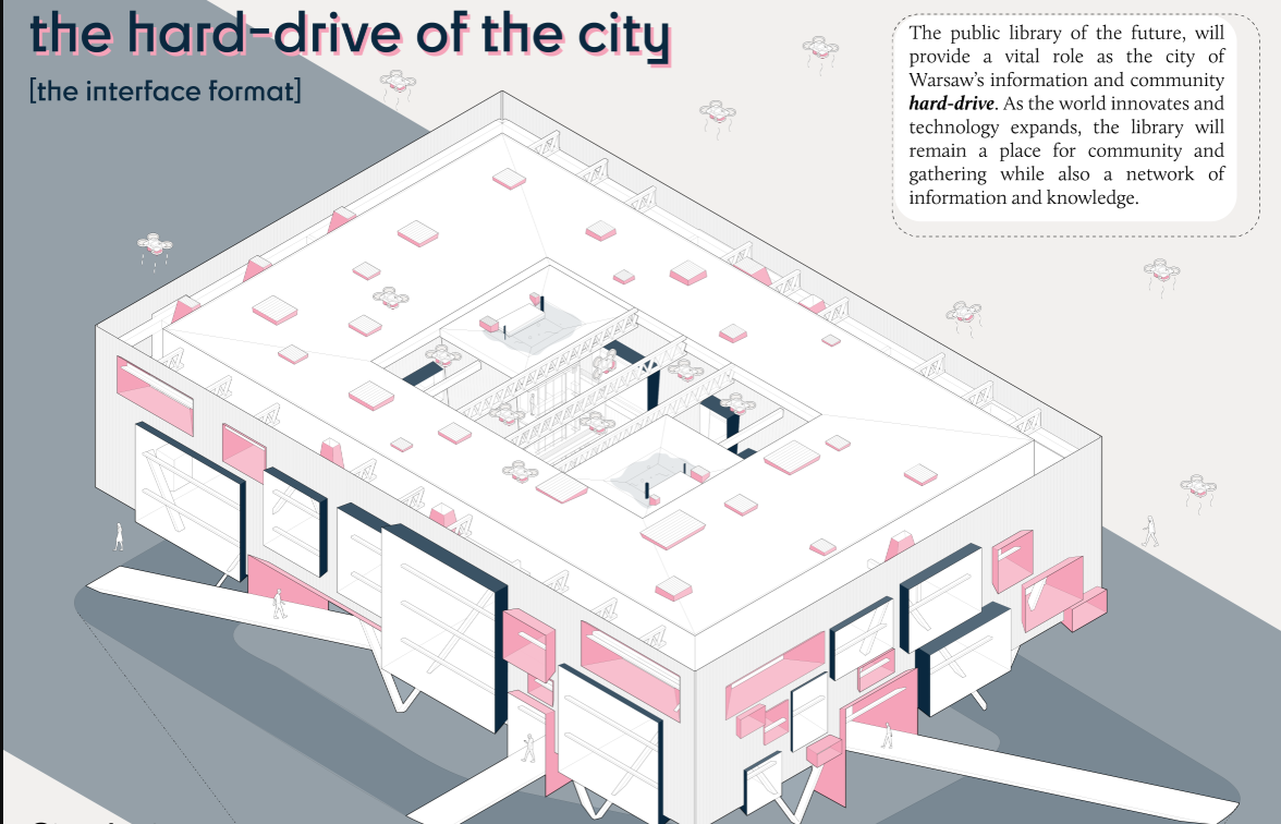 Interactive Facade – Modular architecture featuring dynamic spaces for community engagement.