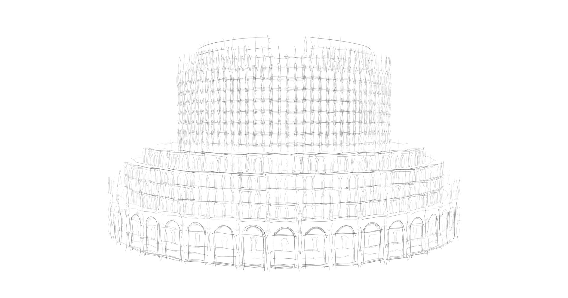 Sunset Over Babel Prison – A conceptual prison blending historical symbolism with modern architecture.