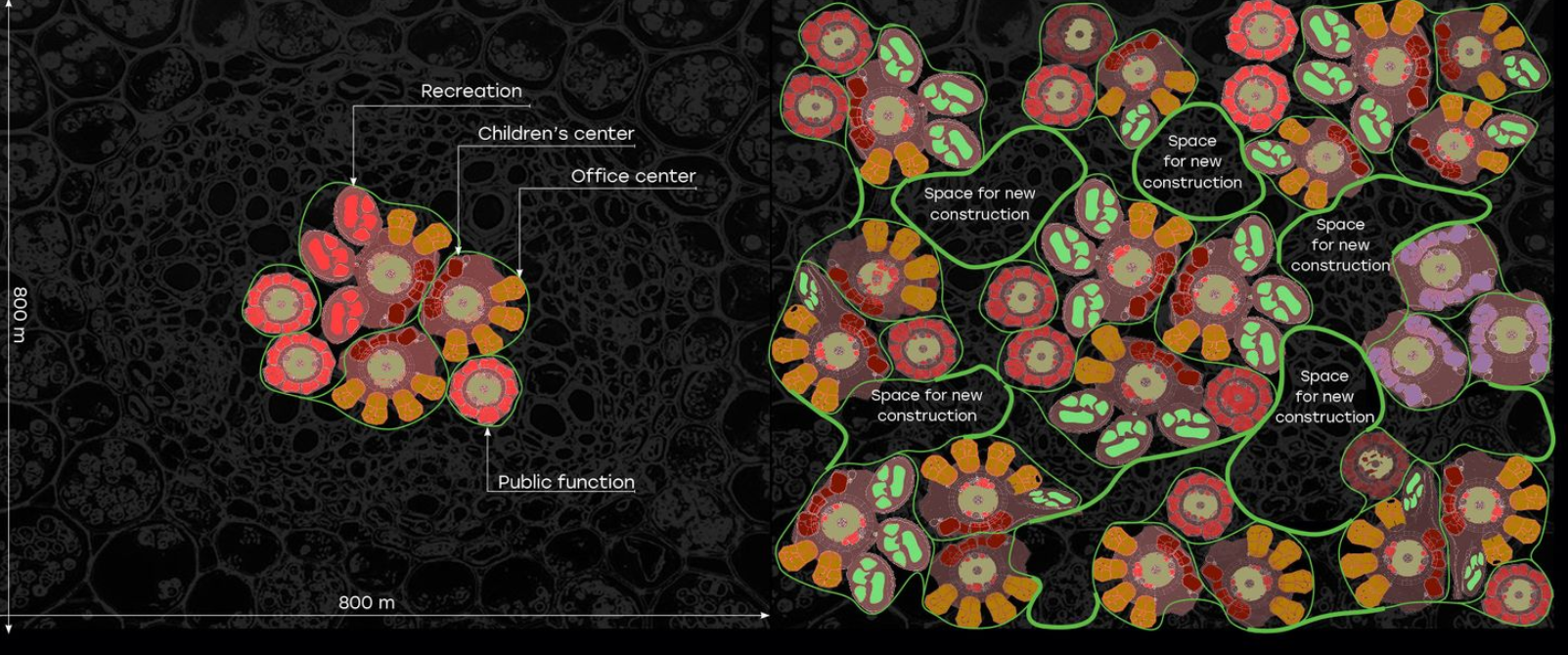 Urban Growth Planning – A detailed map showcasing modular city expansion and space for future development.