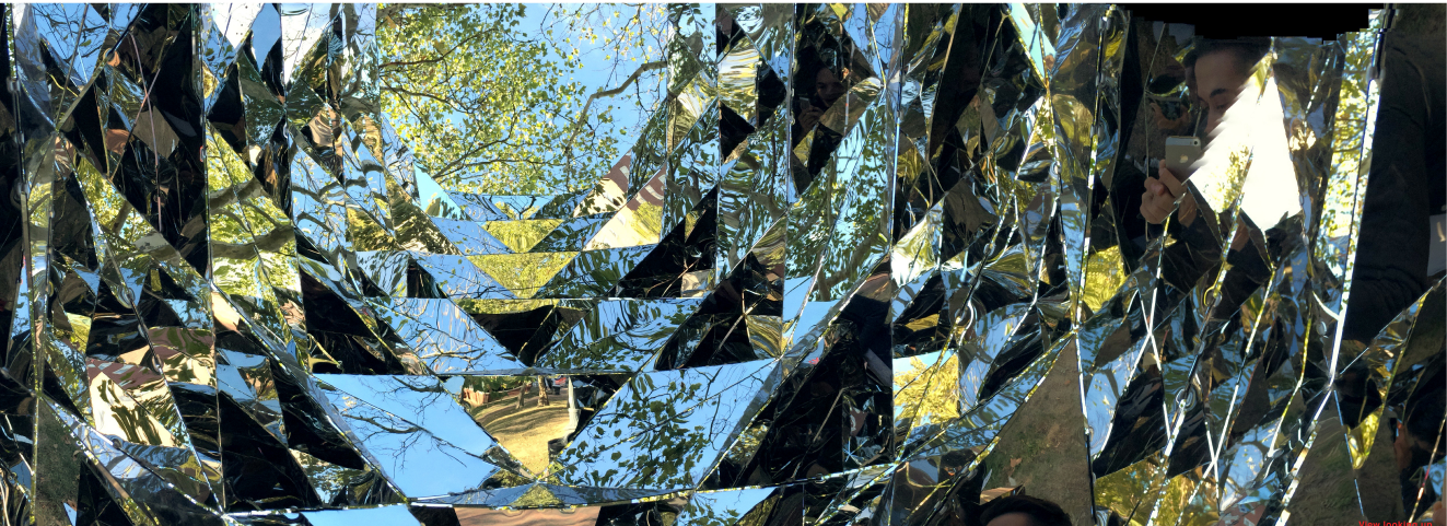 Inside the Prism – A fragmented view of the world from within the structure.