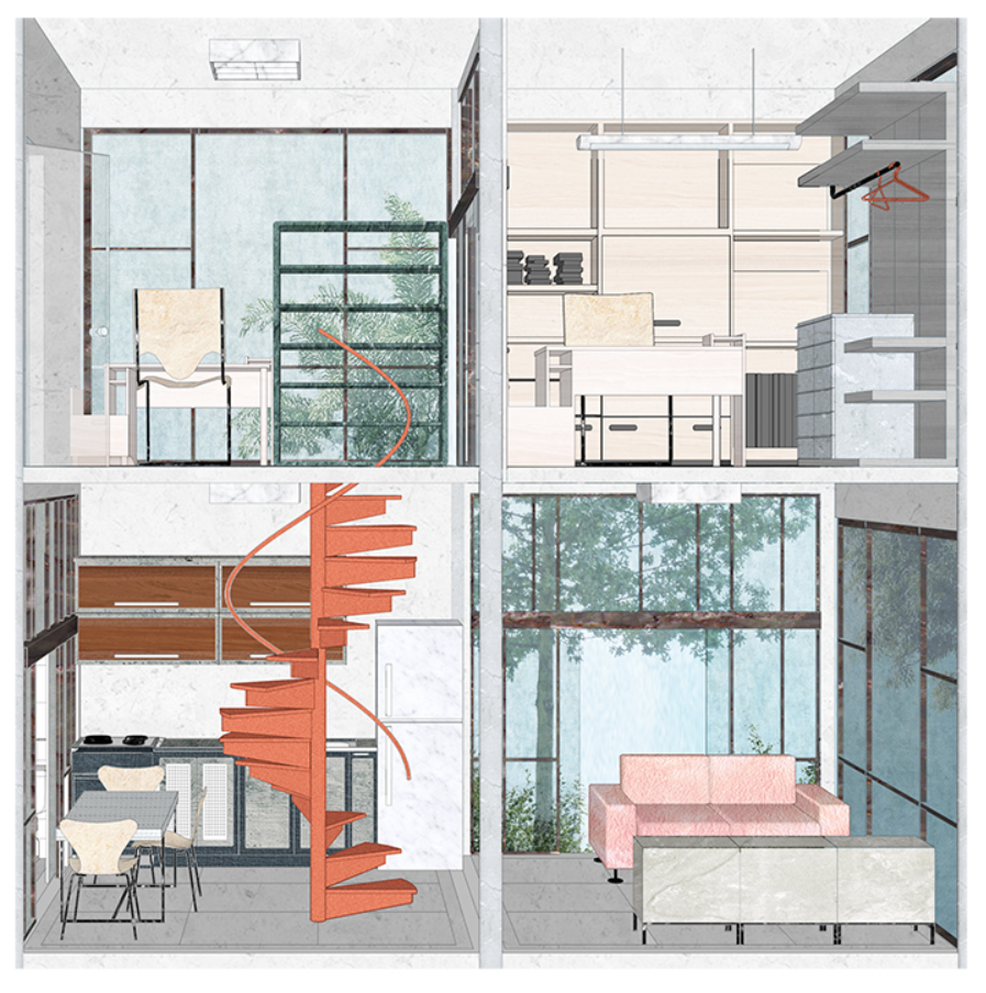 Compact Modular Homes – A vertical living approach maximizing space efficiency in high-density cities.