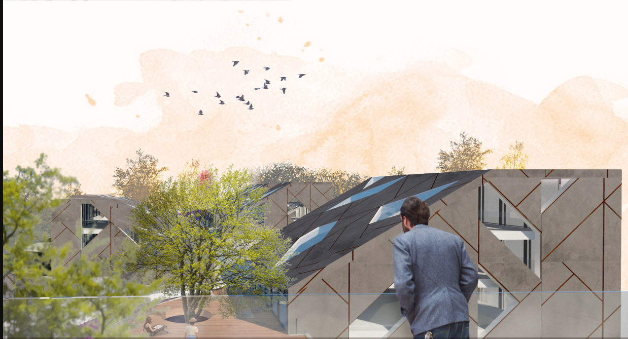 Elevated perspectives – A seamless blend of innovative roof structures and open-air interaction spaces.