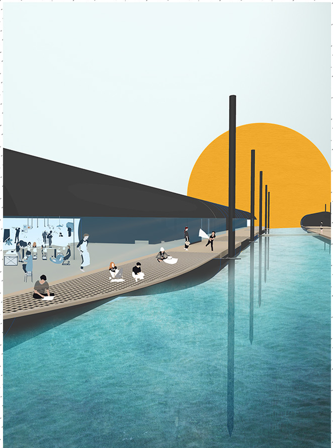 Waterfront Learning Space – A sustainable architectural intervention integrating education with nature.