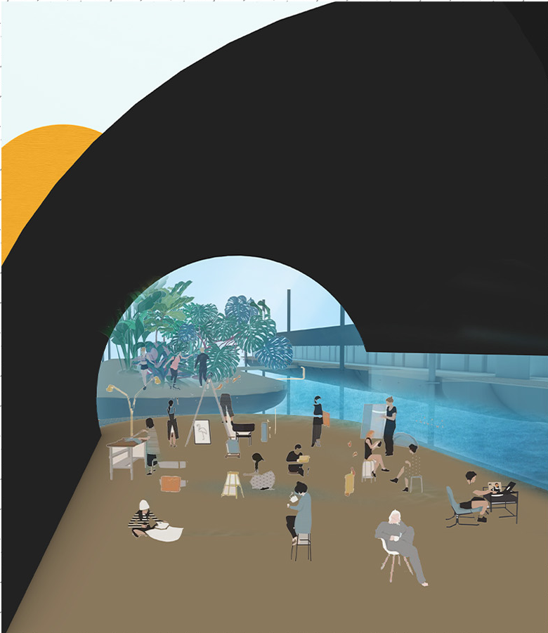 A flexible, open-space learning environment fostering creativity and innovation.