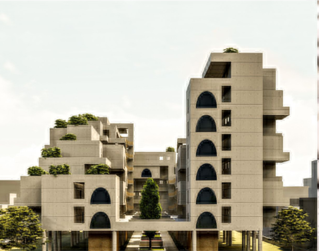 Urban Oasis – A dynamic entrance blending form and function.