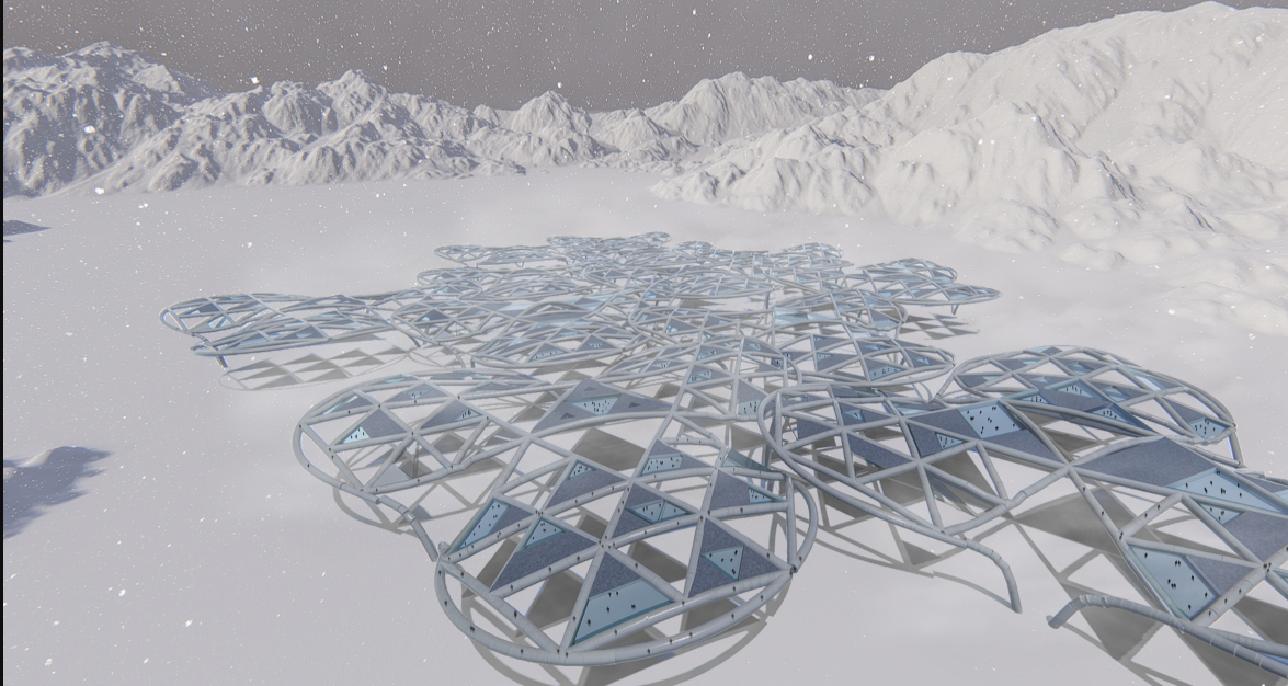 LoopLine Structure – A futuristic architectural solution adapting to Arctic conditions.