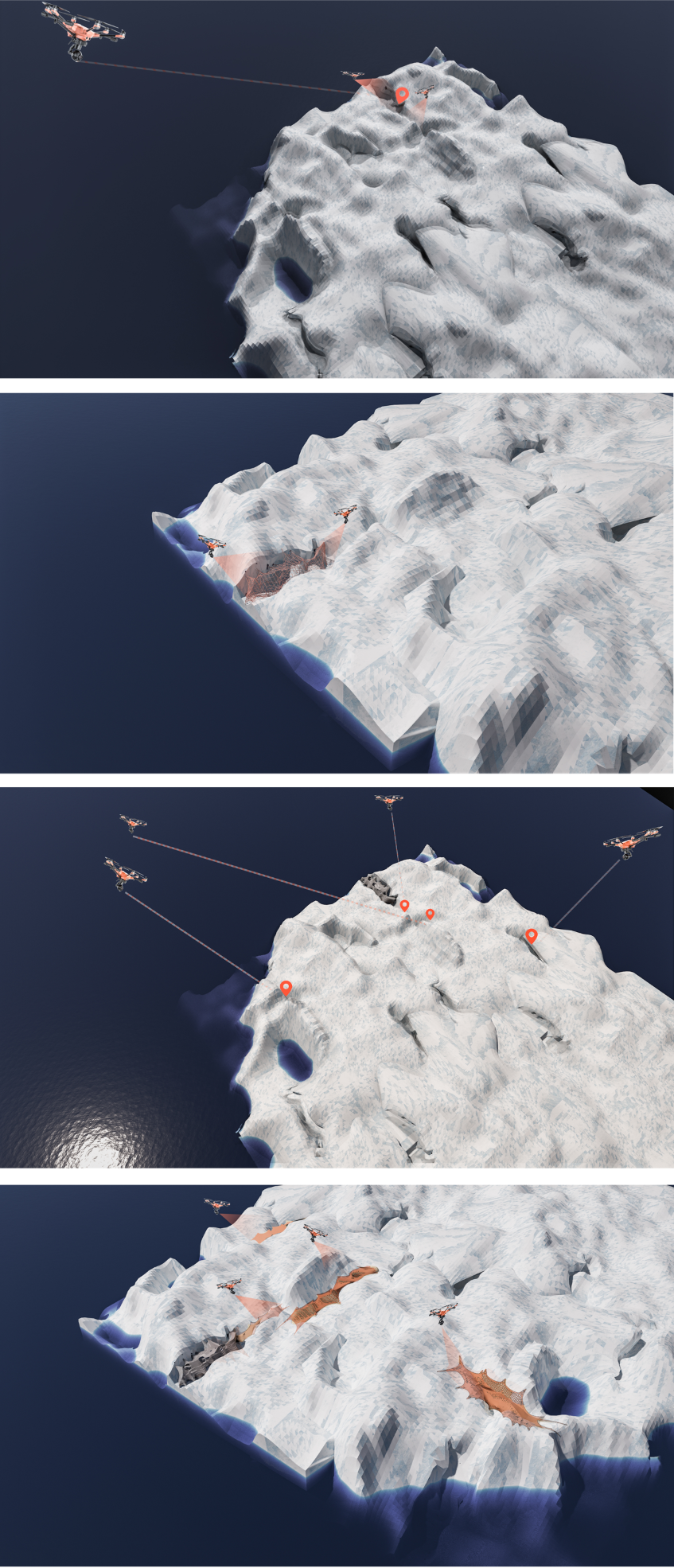 Drone-Assisted Site Mapping – Advanced technology identifying optimal construction zones within icy terrain.
