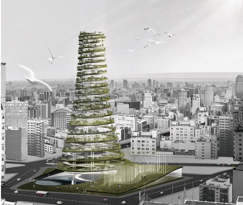 Vertical Green Tower – A revolutionary concept integrating nature into the urban skyline.