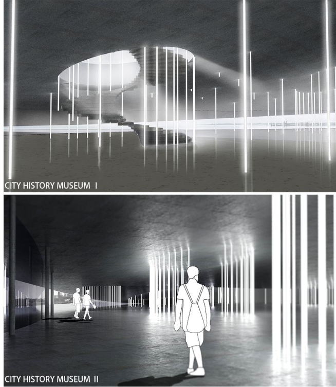 City History Museum – A futuristic underground space preserving collective memories.