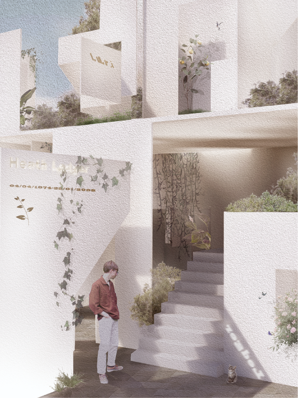 Personalized Memorial Niches – Intimate spaces infused with greenery, allowing for connection and contemplation in an architectural tribute to life.
