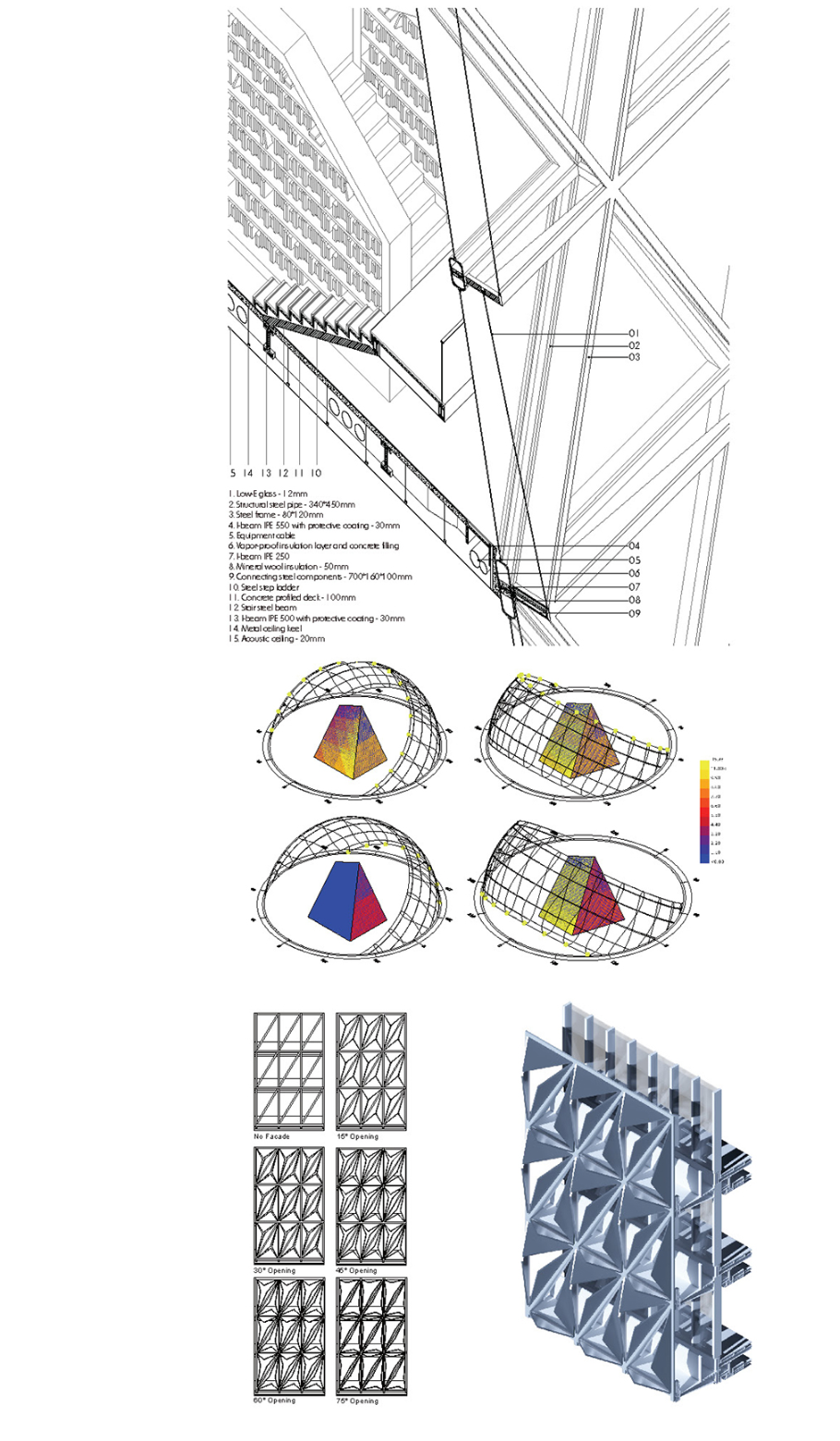 Parametric façade adapts to light and climate, balancing aesthetics with environmental performance.