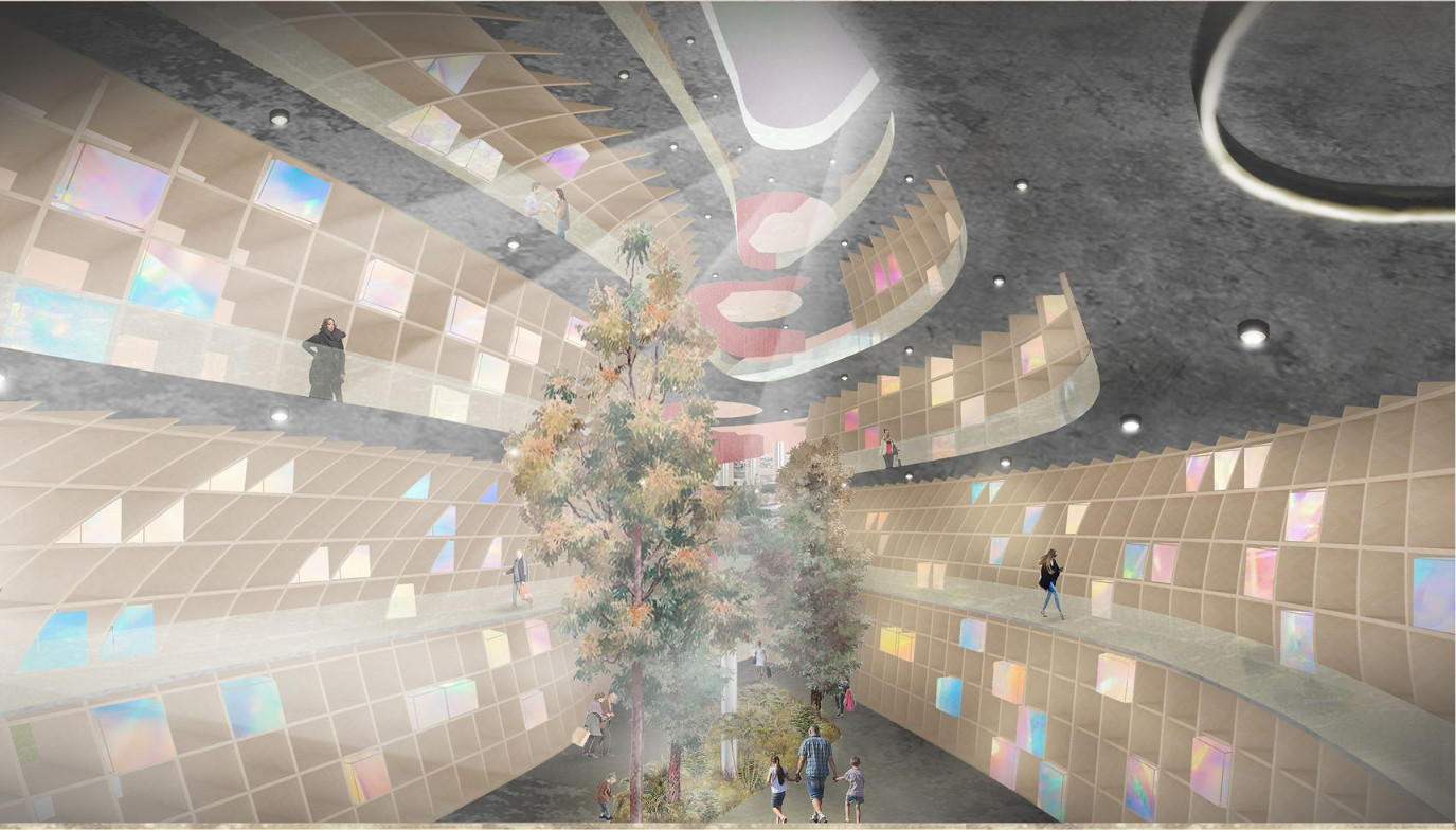  A tranquil, light-filled atrium where remembrance meets nature and memory finds space to breathe.